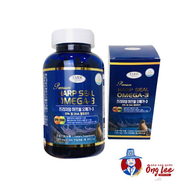 Dầu Hải Cẩu Omega-3 Harp Seal 300v (hộp xanh dương) - Sâm Hàn Quốc Ông Lee