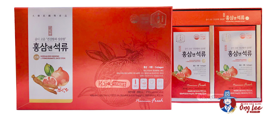 Nước lựu hồng sâm collagen Daedong 30 gói x 10ml